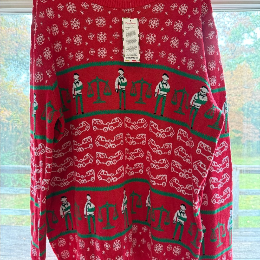 Festive Red and Green Men's Sweater